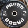 OBCIĄŻENIE OLIMPIJSKIE BUMPER TRAINING BLACK 15KG PROUD - OUTLET